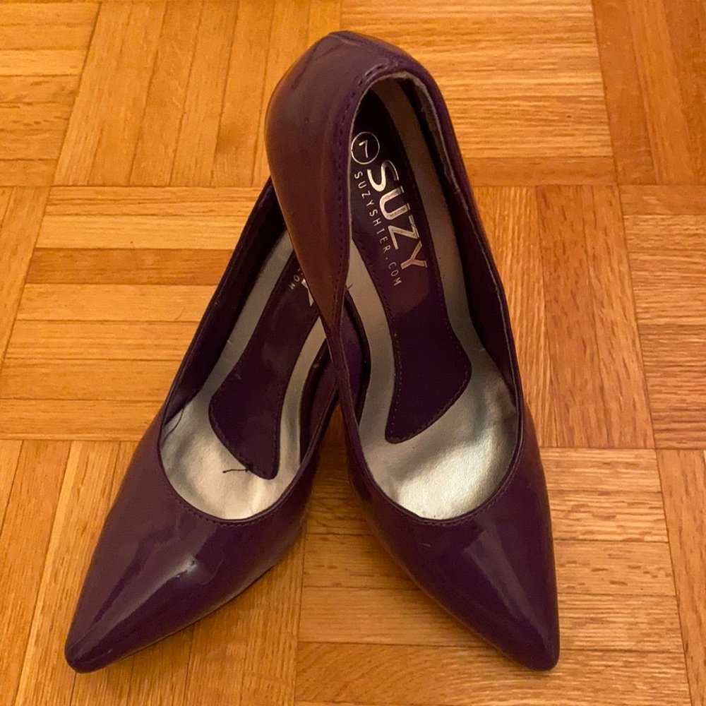 Purple Suzy Shier Pointed Toe Heels